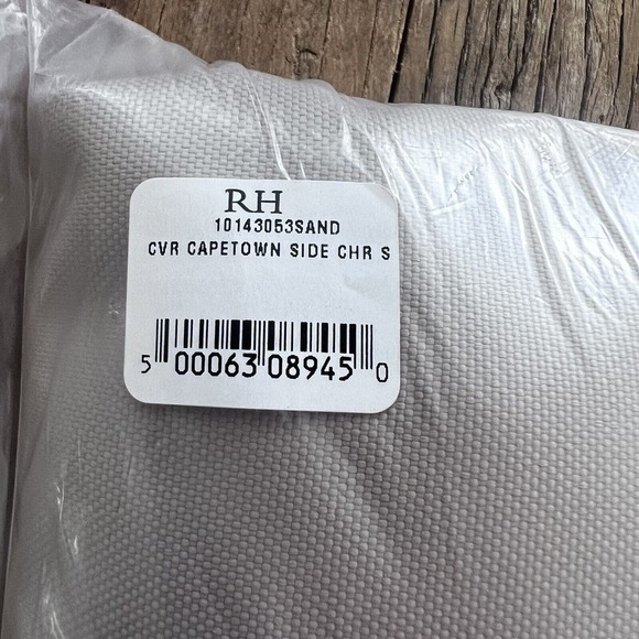 Restoration Hardware Cape Town Side Chair Outdoor Cover Sand New In Package - Picture 3 of 5